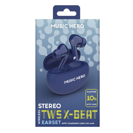MUSIC HERO X-BEAT True Wireless In-Ear Hörlurar - Mörkblå