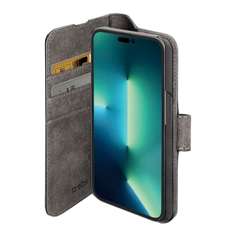 iPhone 14 Pro SBS Wallet Stand Fodral - Svart