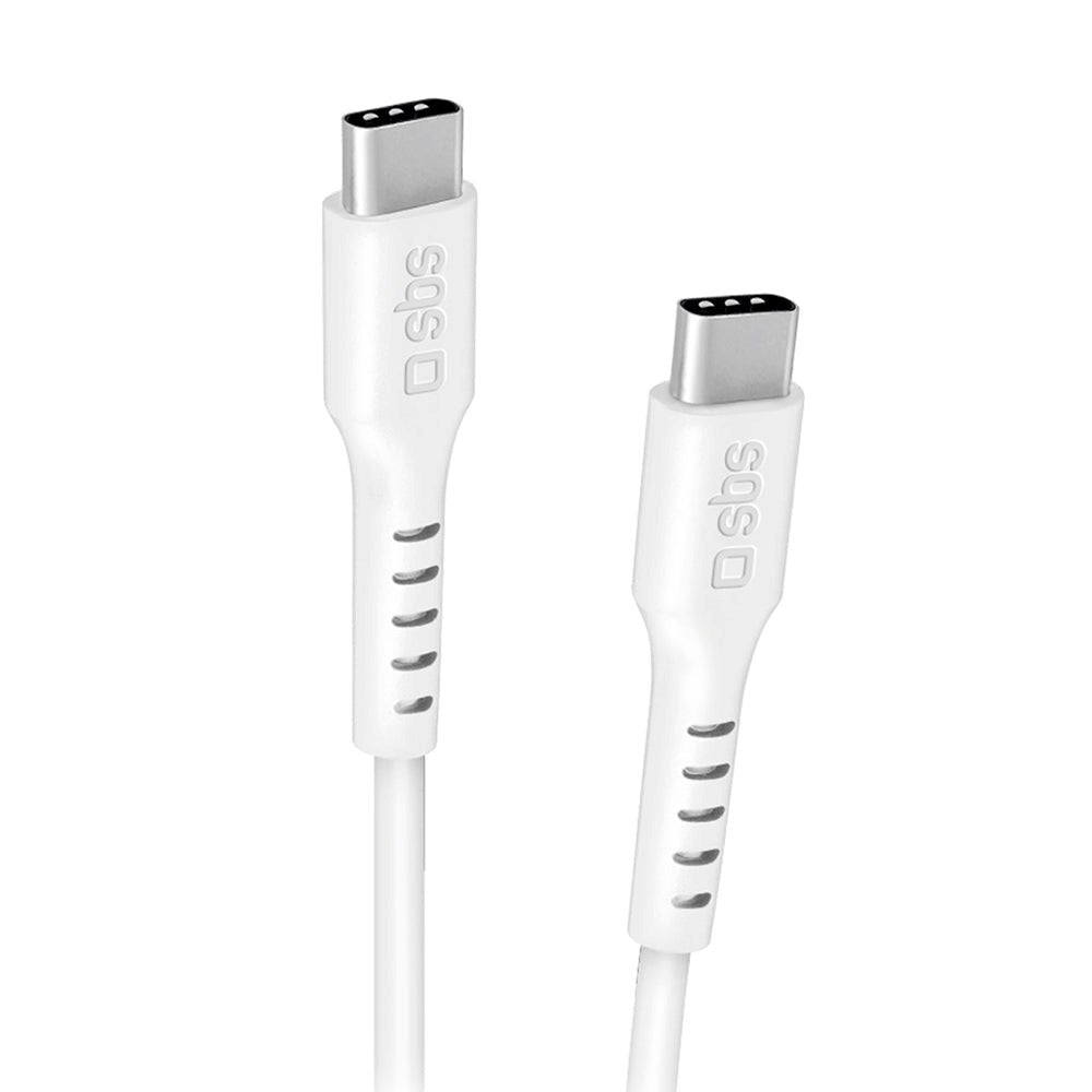 SBS USB-C till USB-C Kabel - 1.5 Meter - 100W (PD) - Vit