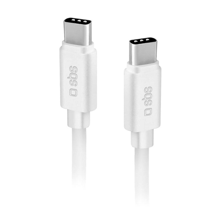 SBS Polo Collection USB-C till USB-C Kabel - 1 meter - 480 Mbit/s - Vit