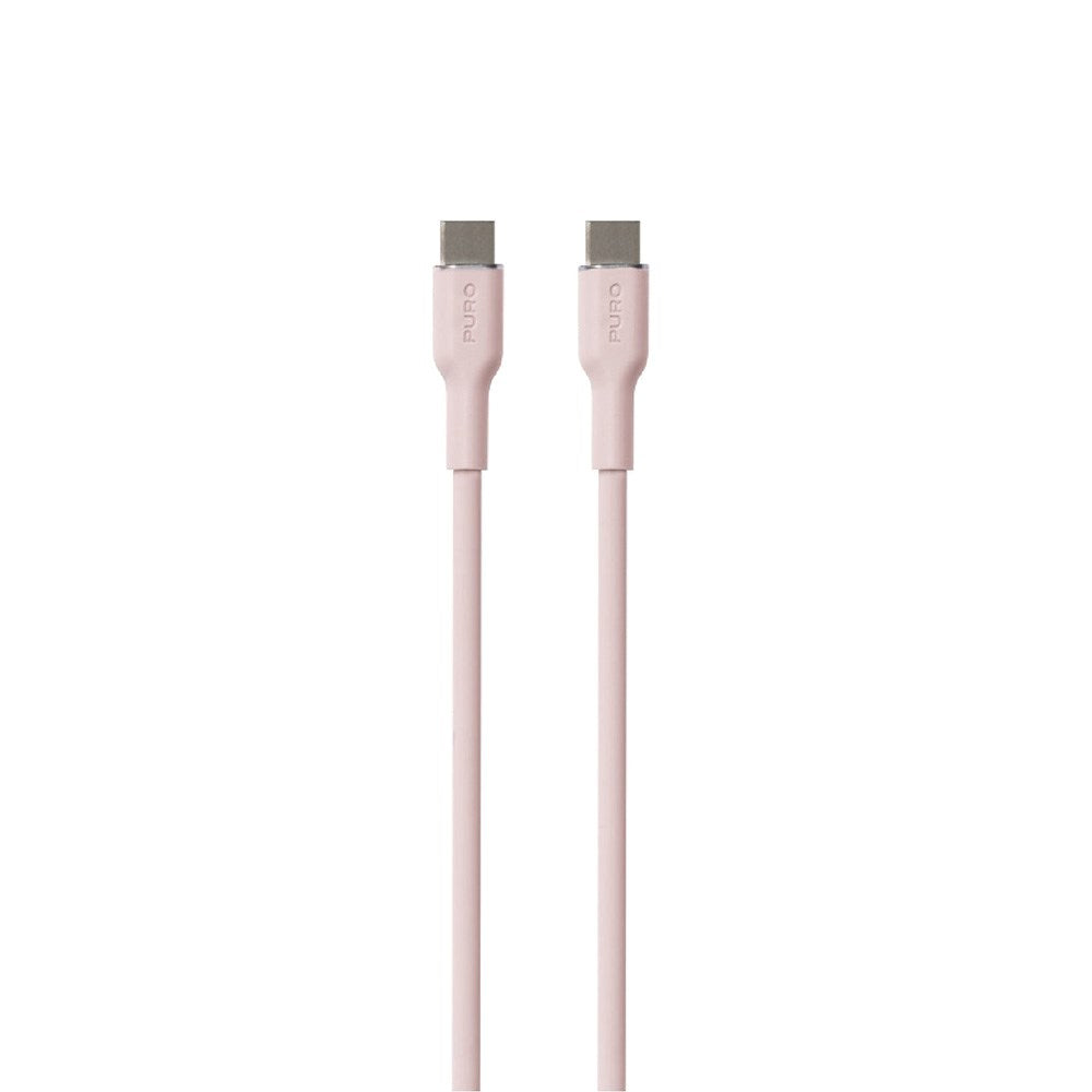 PURO Soft USB-C till USB-C Kabel 1.5m - Rosa