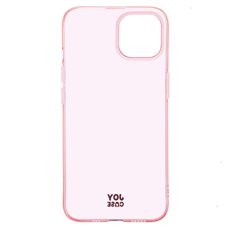 iPhone 14 / 13 Joy Case Flexibelt Plast Skal - Genomskinlig / Pink