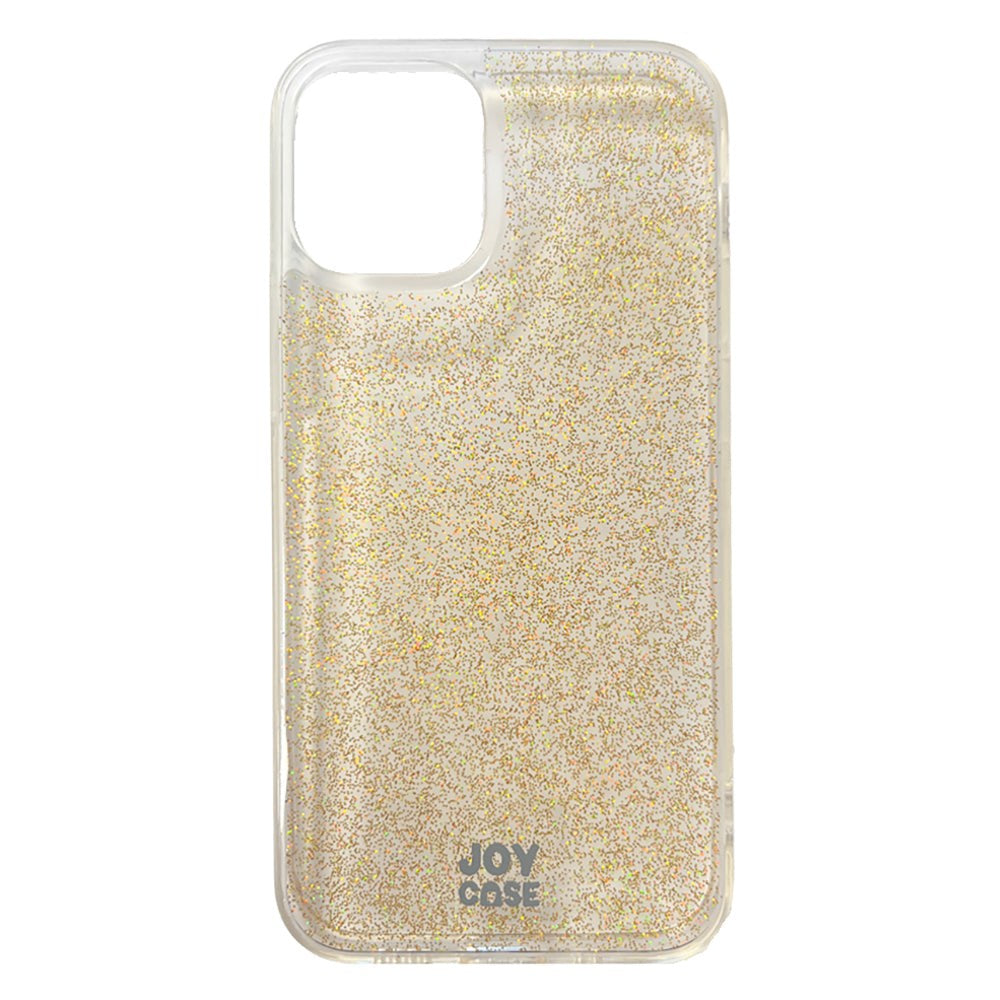 iPhone 12 Mini Joy Case Hybrid Glitter Skal - Genomskinligt / Guld