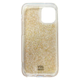 iPhone 12 Mini Joy Case Hybrid Glitter Skal - Genomskinligt / Guld