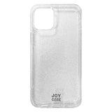 iPhone 12 Mini Joy Case Flexibelt Plast Skal med Glitter - Genomskinlig / Silver