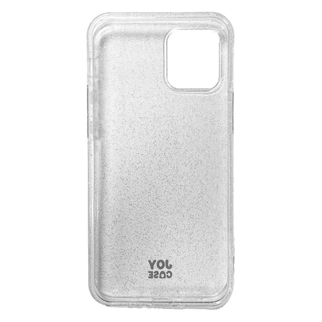 iPhone 12 Mini Joy Case Flexibelt Plast Skal med Glitter - Genomskinlig / Silver