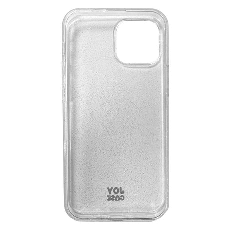 iPhone 13 Mini Joy Case Flexibelt Plast Skal med Glitter - Genomskinlig / Silver