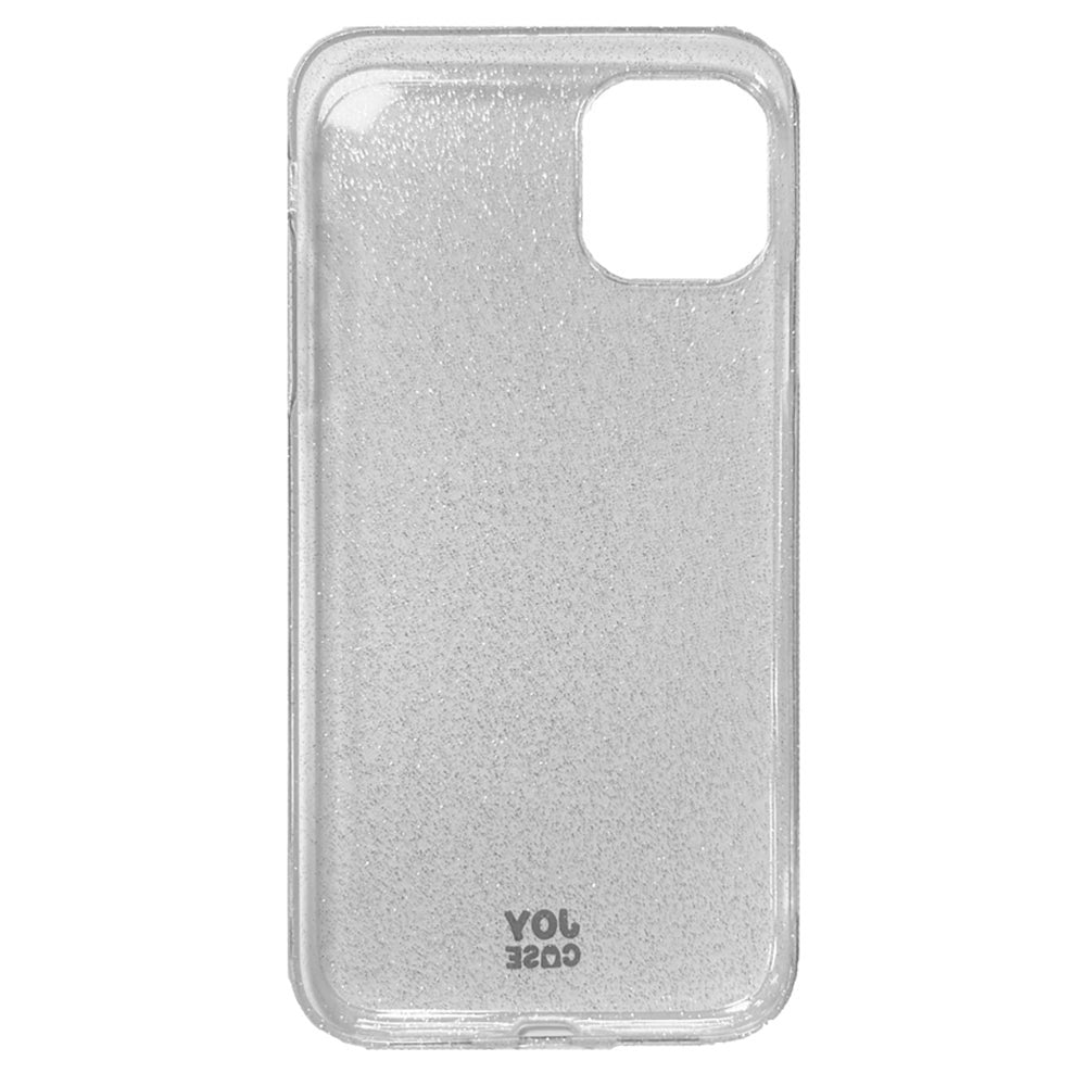 iPhone 11 Joy Case Hybrid Glitter Skal - Genomskinligt / Silver