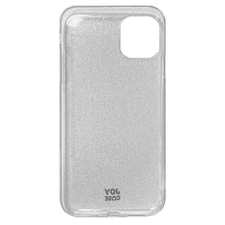 iPhone 11 Joy Case Hybrid Glitter Skal - Genomskinligt / Silver