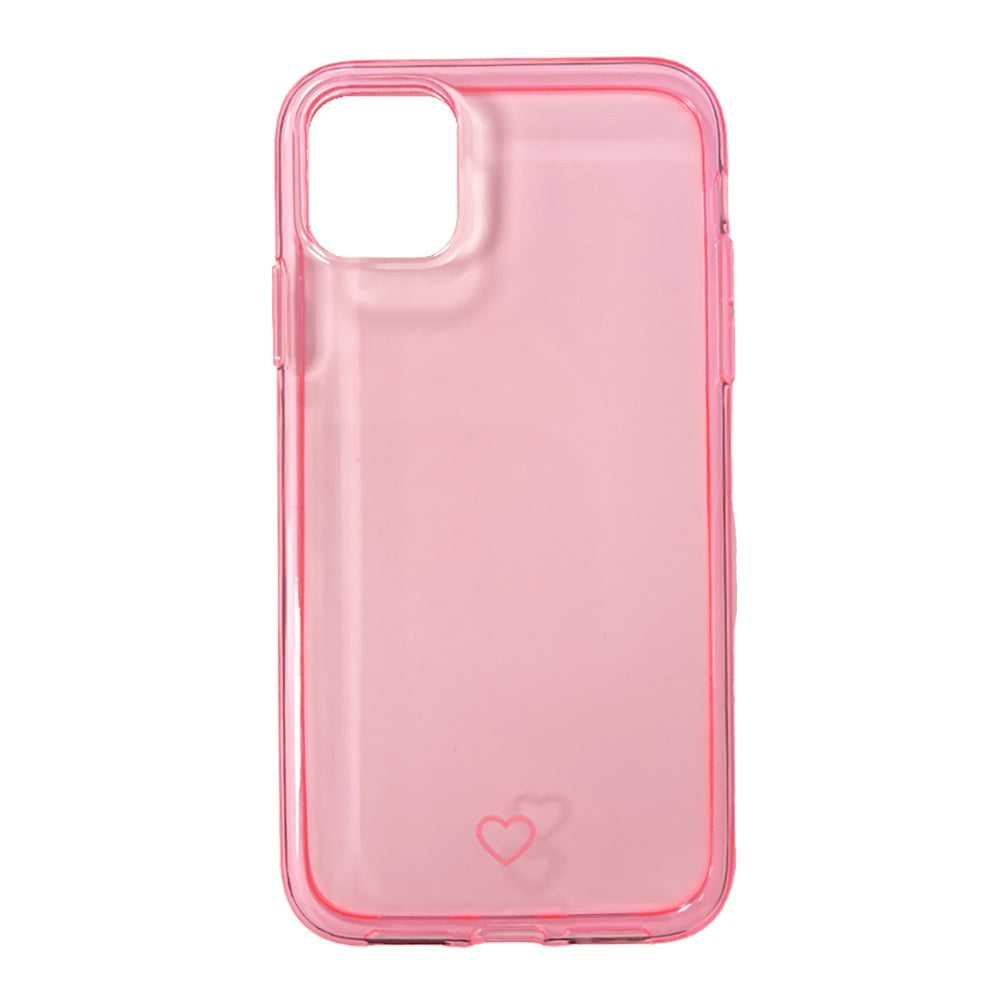 iPhone 11 Joy Case Flexibelt Plast Skal - Genomskinlig / Pink