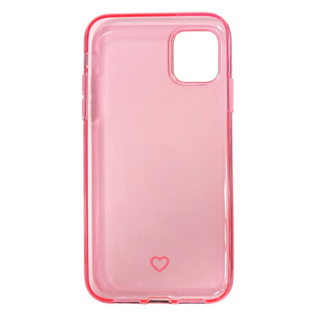 iPhone 11 Joy Case Flexibelt Plast Skal - Genomskinlig / Pink