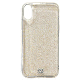 iPhone X / Xs Joy Case Hybrid Glitter Skal - Genomskinligt / Guld