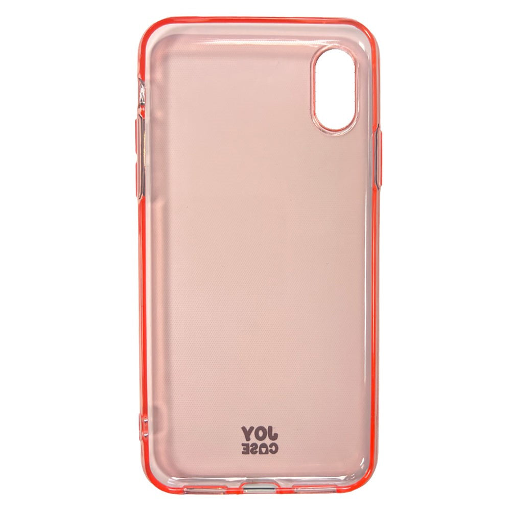 iPhone X / Xs Joy Case Flexibelt Plast Skal - Genomskinlig / Pink