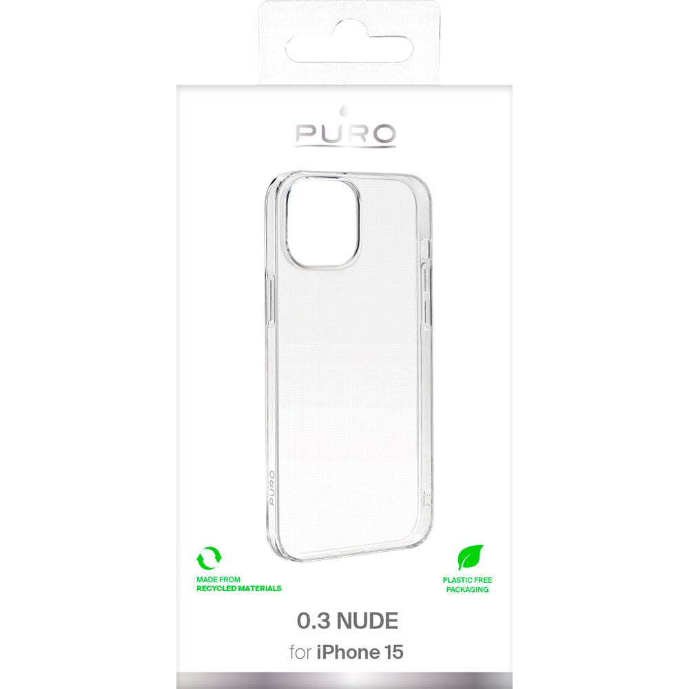 iPhone 15 Puro "NUDE" Ultra Slim Skal - 0.3 mm - Transparent