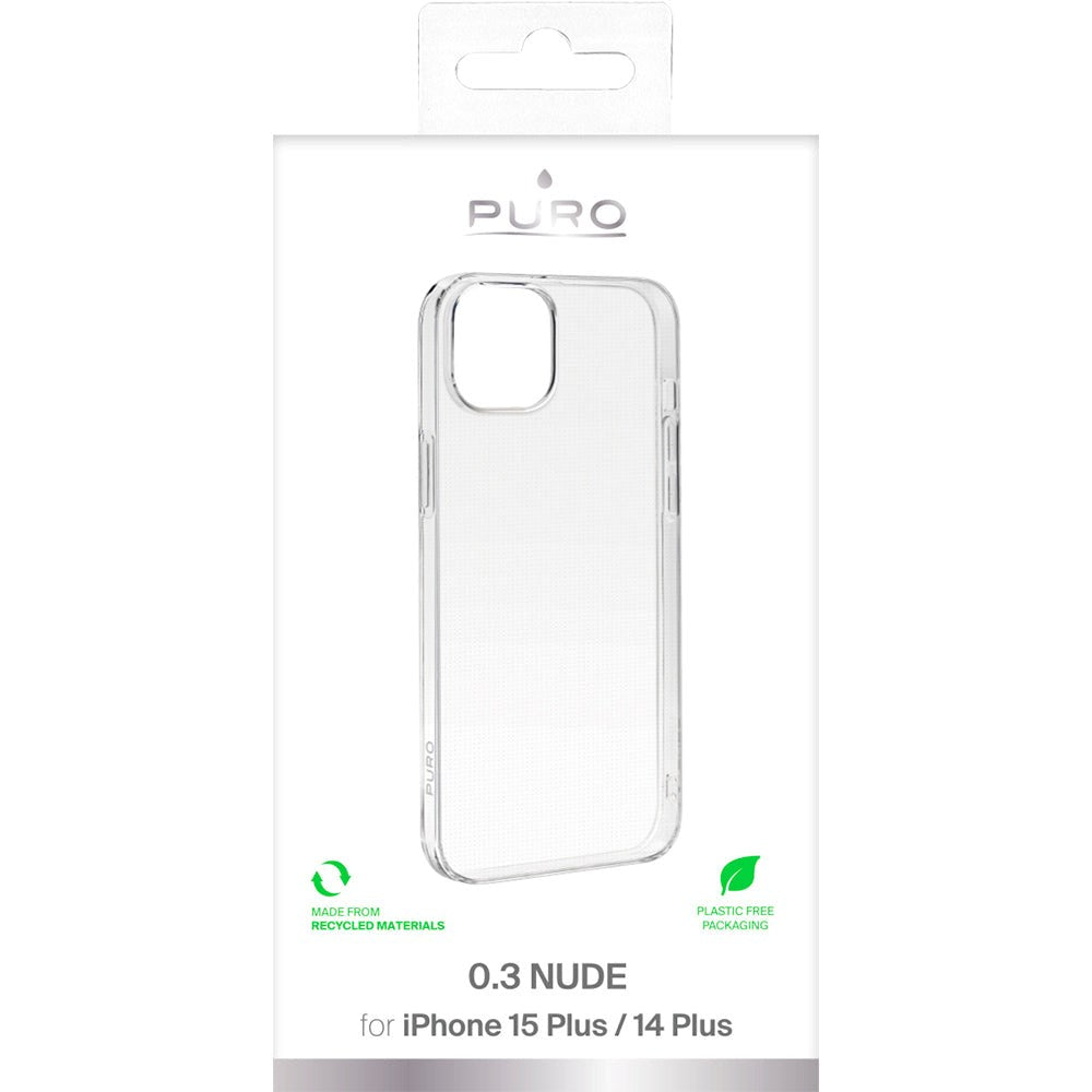 iPhone 15 Plus Puro "NUDE" Ultra Slim Skal - 0.3 mm - Transparent