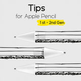 doodroo Apple Pencil Metallspets - 3-Pack - Vit