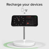 SBS Qi2 2-i-1 Magnetisk Trådlös Laddare - MagSafe Kompatibel - Vit