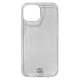 iPhone 15 Joy Case Hybrid Glitter Skal - Genomskinligt / Silver