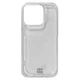 iPhone 15 Pro Joy Case Hybrid Glitter Skal - Genomskinligt / Silver