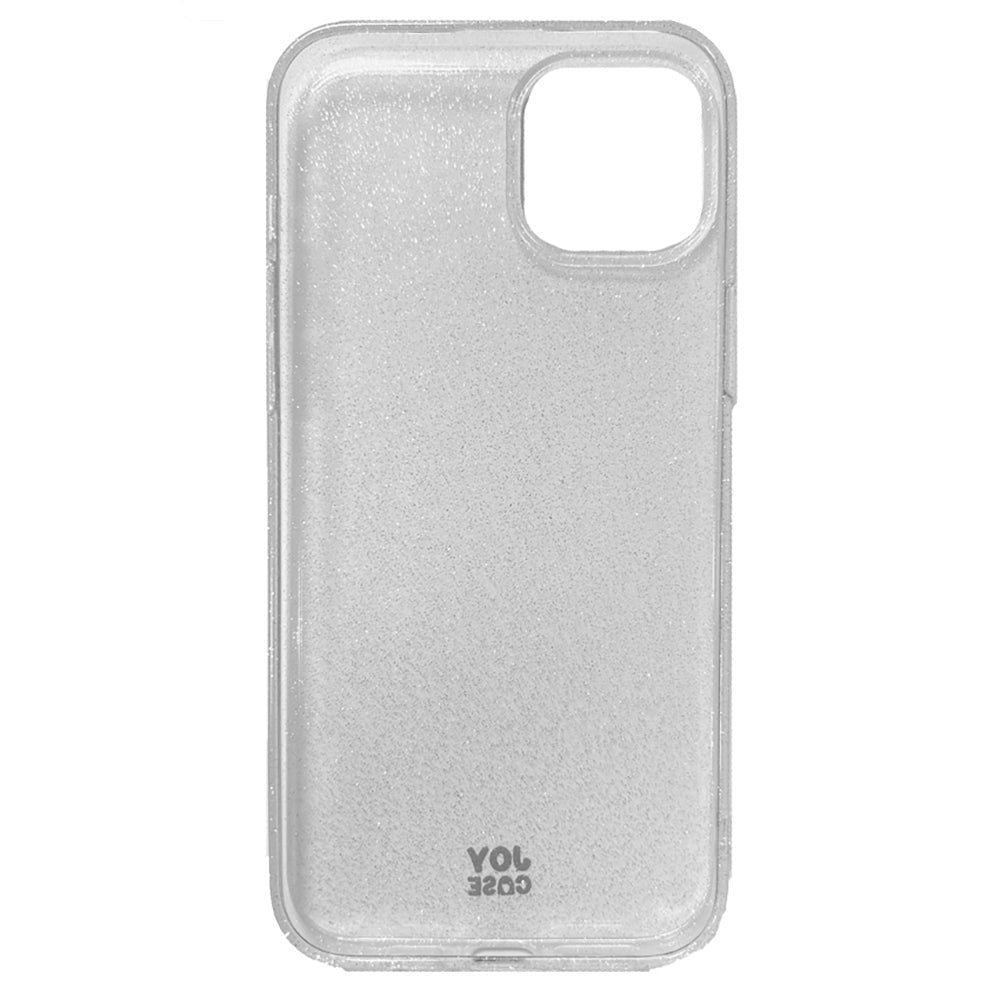 iPhone 15 Plus Joy Case Hybrid Glitter Skal - Genomskinligt / Silver