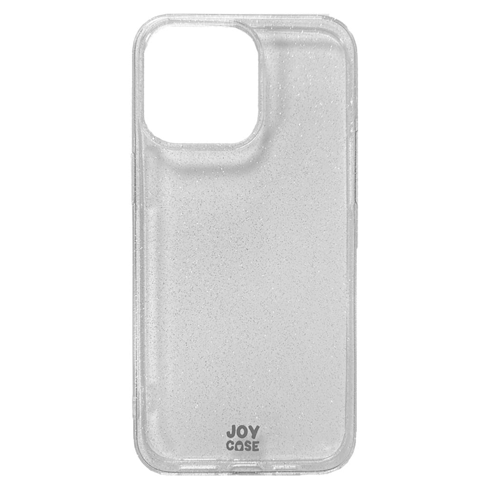 iPhone 15 Pro Max Joy Case Hybrid Glitter Skal - Genomskinligt / Silver