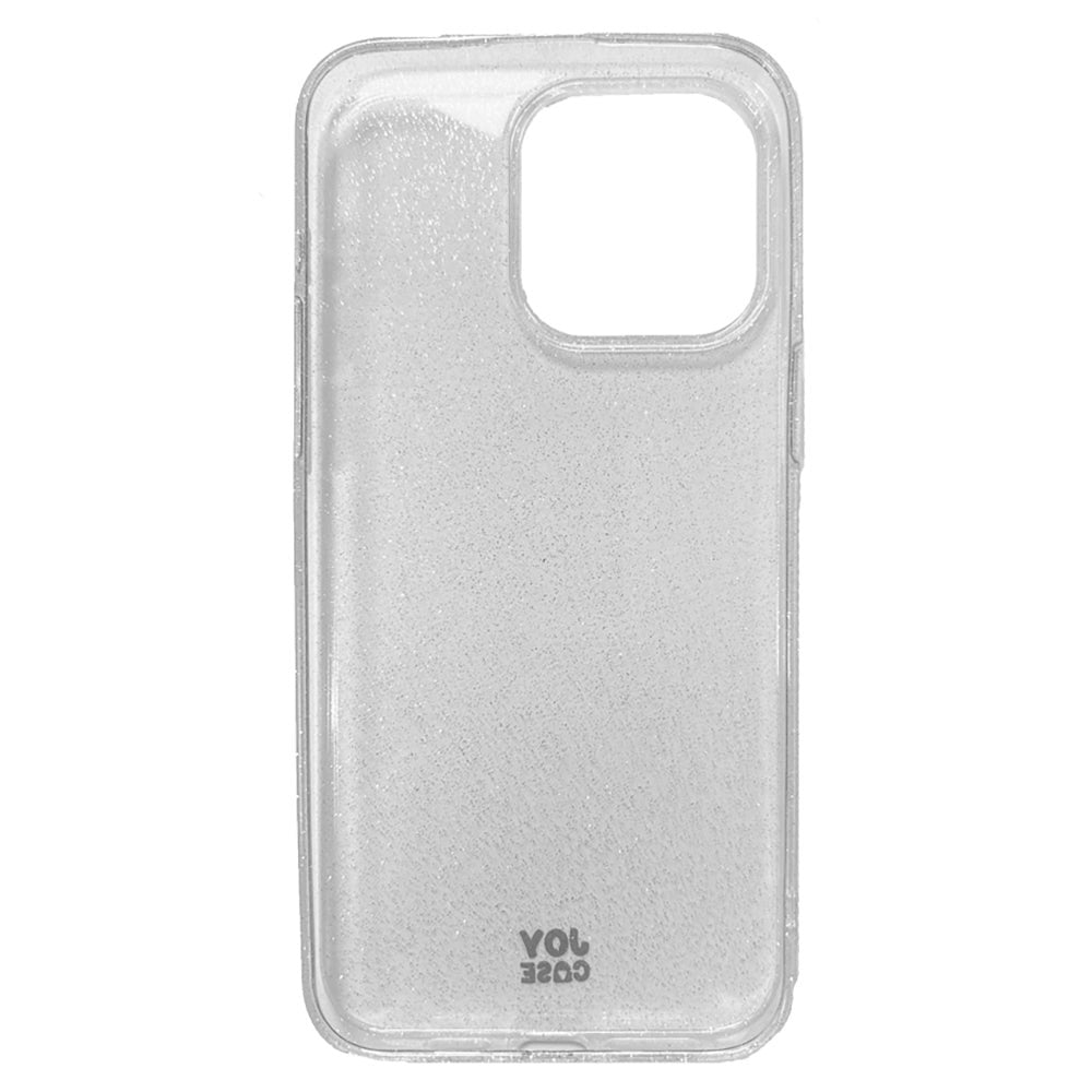 iPhone 15 Pro Max Joy Case Hybrid Glitter Skal - Genomskinligt / Silver