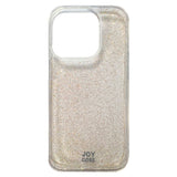 iPhone 15 Pro Joy Case Hybrid Glitter Skal - Genomskinligt / Guld