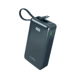 SBS - 20W LCD PowerBank m. 1x USB-A & 1x USB-C - 10.000 mAh - Blå