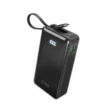 SBS - 20W LCD PowerBank m. 1x USB-A & 1x USB-C - 10.000 mAh - Svart