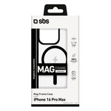 SBS iPhone 16 Pro Max Mag Frame Skal - MagSafe Kompatibel - Genomskinlig / Blå