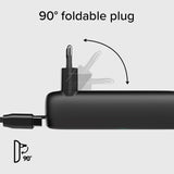 SBS 2-i-1 Hybrid PowerBank & Väggladdare m. USB-C Kabel - 5000 mAh / 20W - Svart