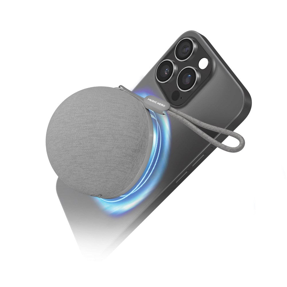 MUSIC HERO Trådlös Högtalare - MagSafe Kompatibel - Grå