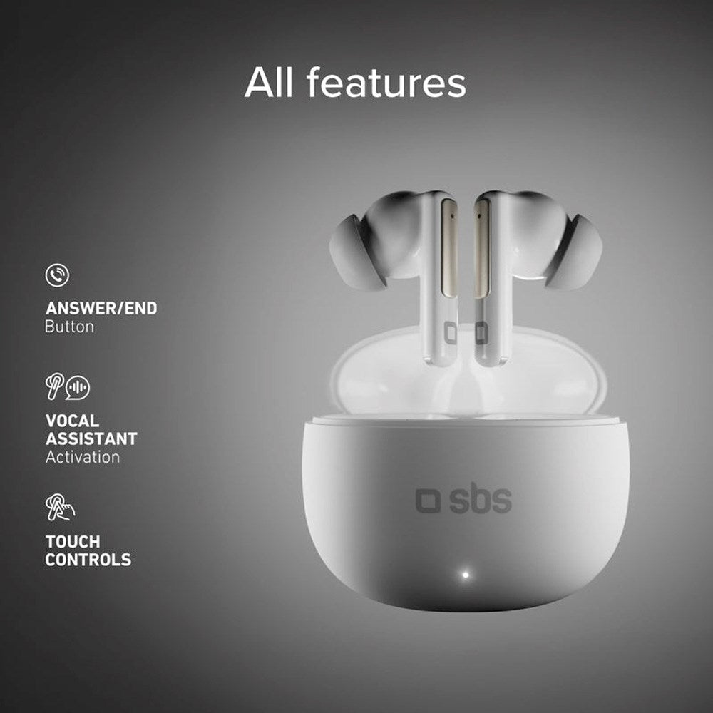 SBS - True Wireless Hörlurar m. AI - Vit