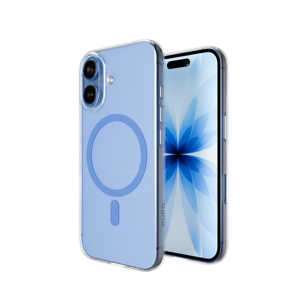 iPhone 17 PURO LITE MAG Hybrid Skal - MagSafe Kompatibel - Genomskinlig / Blå