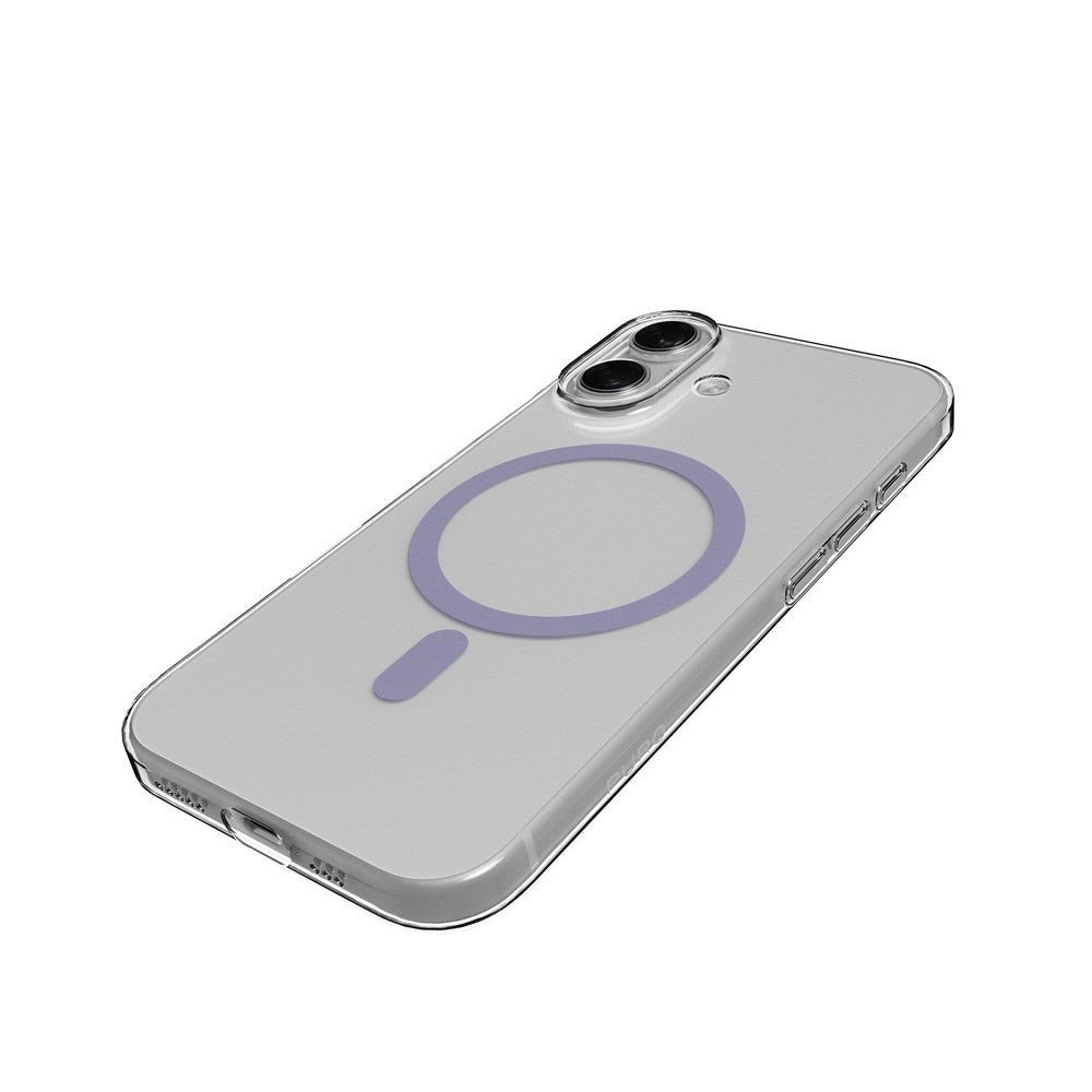 iPhone 17 PURO LITE MAG Hybrid Skal - MagSafe Kompatibel - Genomskinlig / Lila