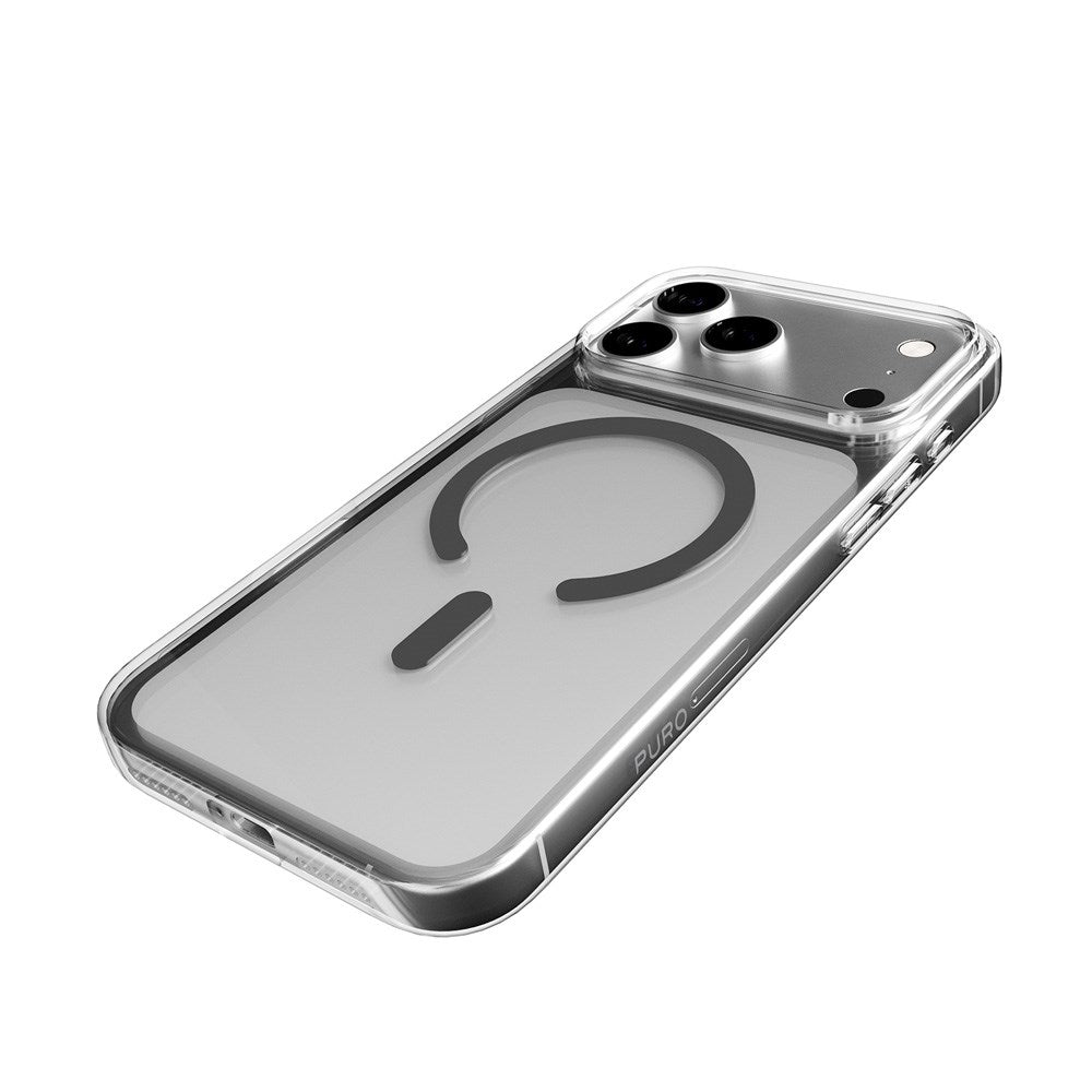 iPhone 17 Pro Max PURO LITE MAG Hybrid Skal - MagSafe Kompatibel - Genomskinlig / Svart