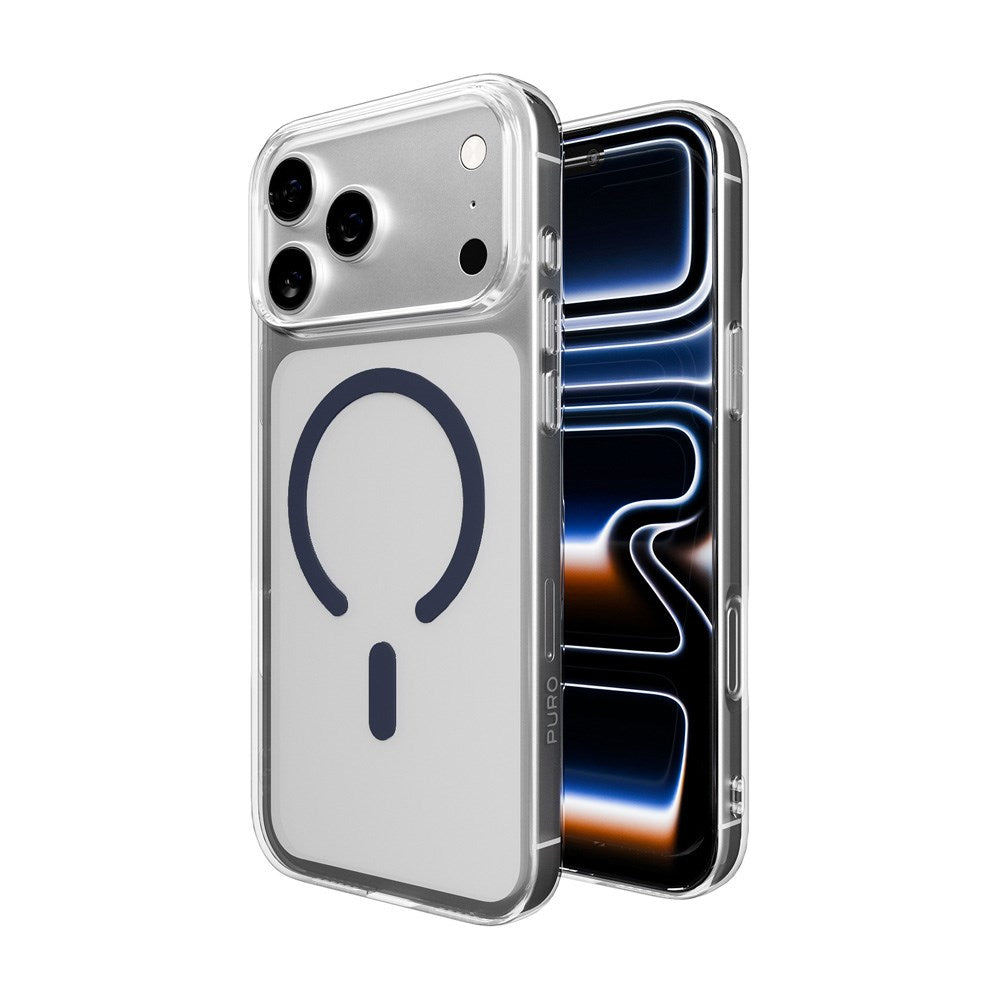 iPhone 17 Pro Max PURO LITE MAG Hybrid Skal - MagSafe Kompatibel - Genomskinlig / Blå
