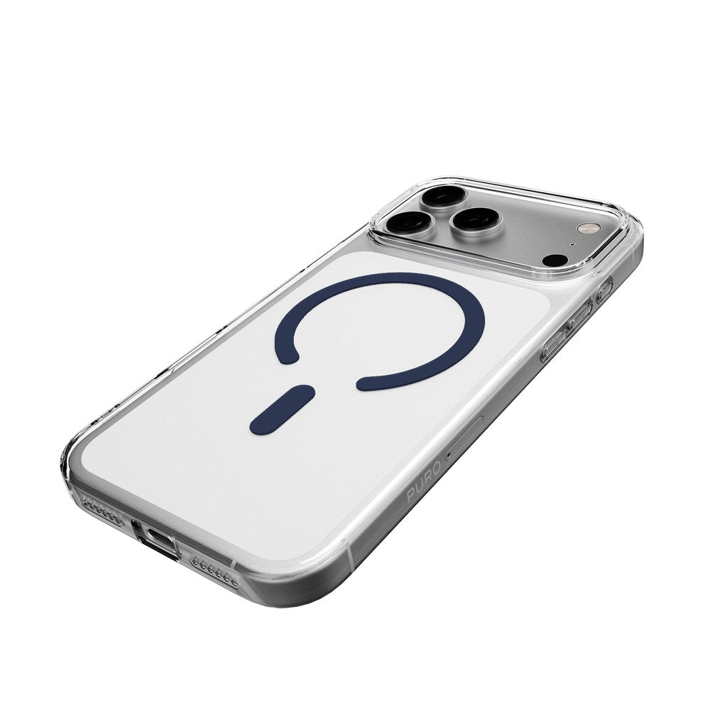 iPhone 17 Pro PURO LITE MAG Hybrid Skal - MagSafe Kompatibel - Genomskinlig / Blå