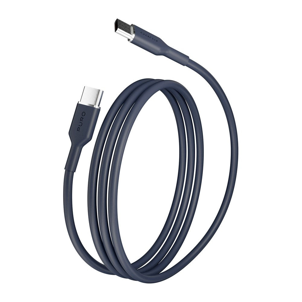 Puro ICON USB-C till USB-C-Kabel med 25W - 1,5m - Mörkblå