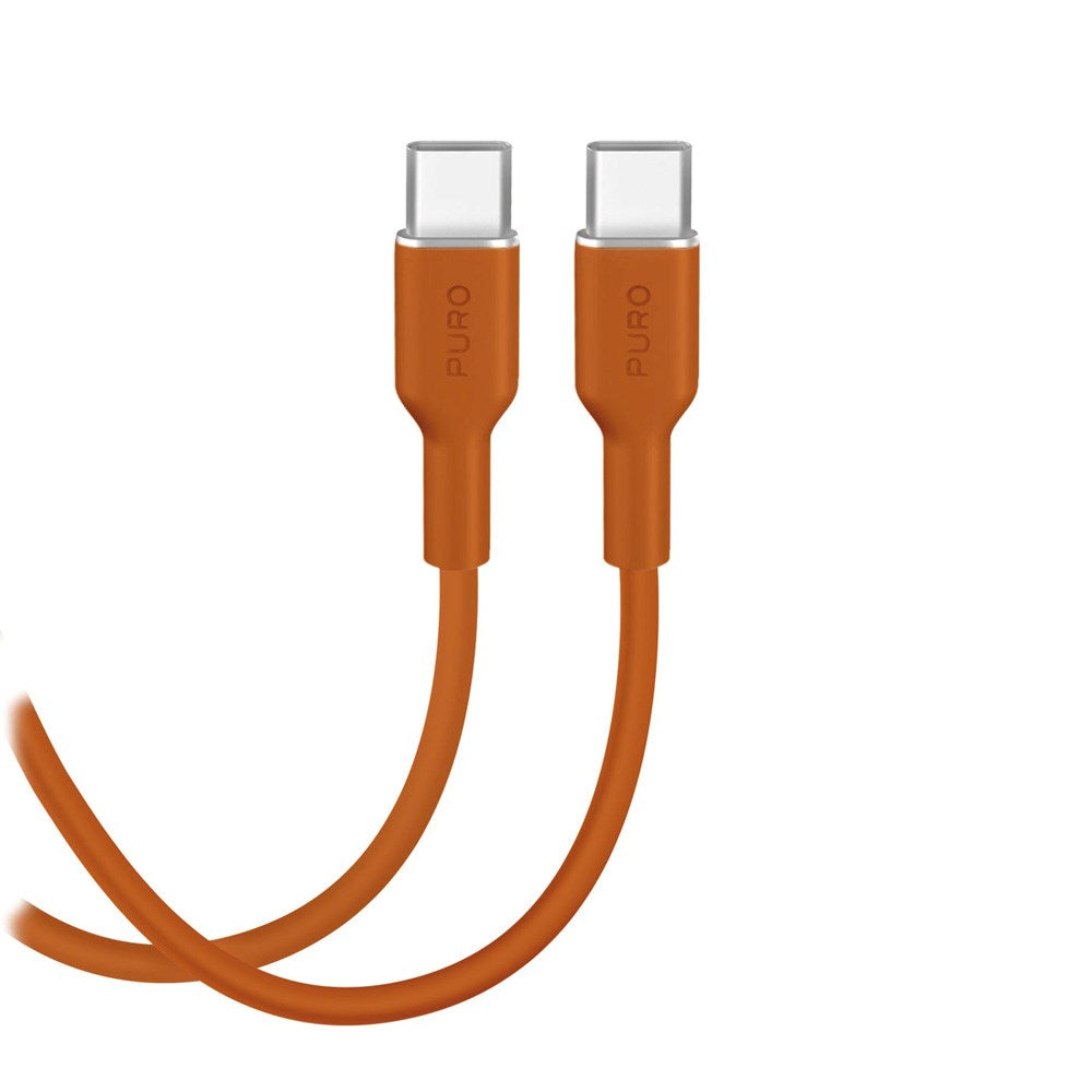 Puro ICON USB-C till USB-C-Kabel med 25W - 1,5m - Orange
