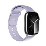 Apple Watch (38/40/SE/41/42mm) Puro ICON Silikon Klockarmband - Lavender Blue