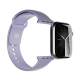Apple Watch (38/40/SE/41/42mm) Puro ICON Silikon Klockarmband - Lavender Blue