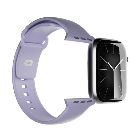 Apple Watch (38/40/SE/41/42mm) Puro ICON Silikon Klockarmband - Lavender Blue