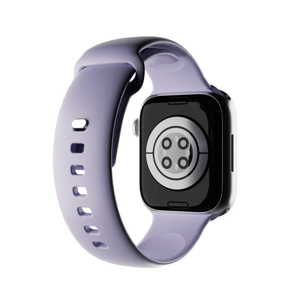 Apple Watch (38/40/SE/41/42mm) Puro ICON Silikon Klockarmband - Lavender Blue