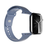 Apple Watch (38/40/SE/41/42mm) Puro ICON Silikon Klockarmband - Ice Blue