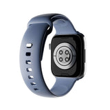 Apple Watch (42/44/SE/45/46/49mm) Puro ICON Silikon Klockarmband - Ice Blue