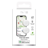Puro Find Me Mini Dual Smart Tracker - Apple Find My & Android Find Hub - 2 st - Vit