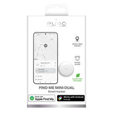Puro Find Me Mini Dual Smart Tracker - Apple Find My & Android Find Hub - Vit