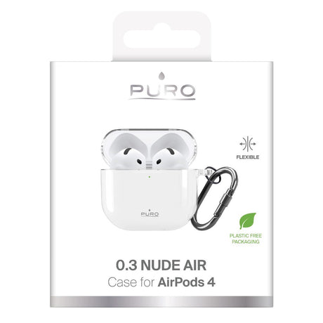 Apple AirPods (4. Gen.) PURO NUDE Ultra Slim Skal 0.3mm - Genomskinlig