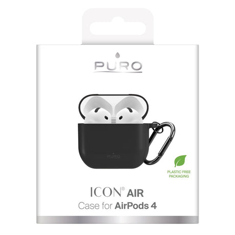 Apple AirPods (4. Gen.) PURO ICON Silikon Skal - Svart